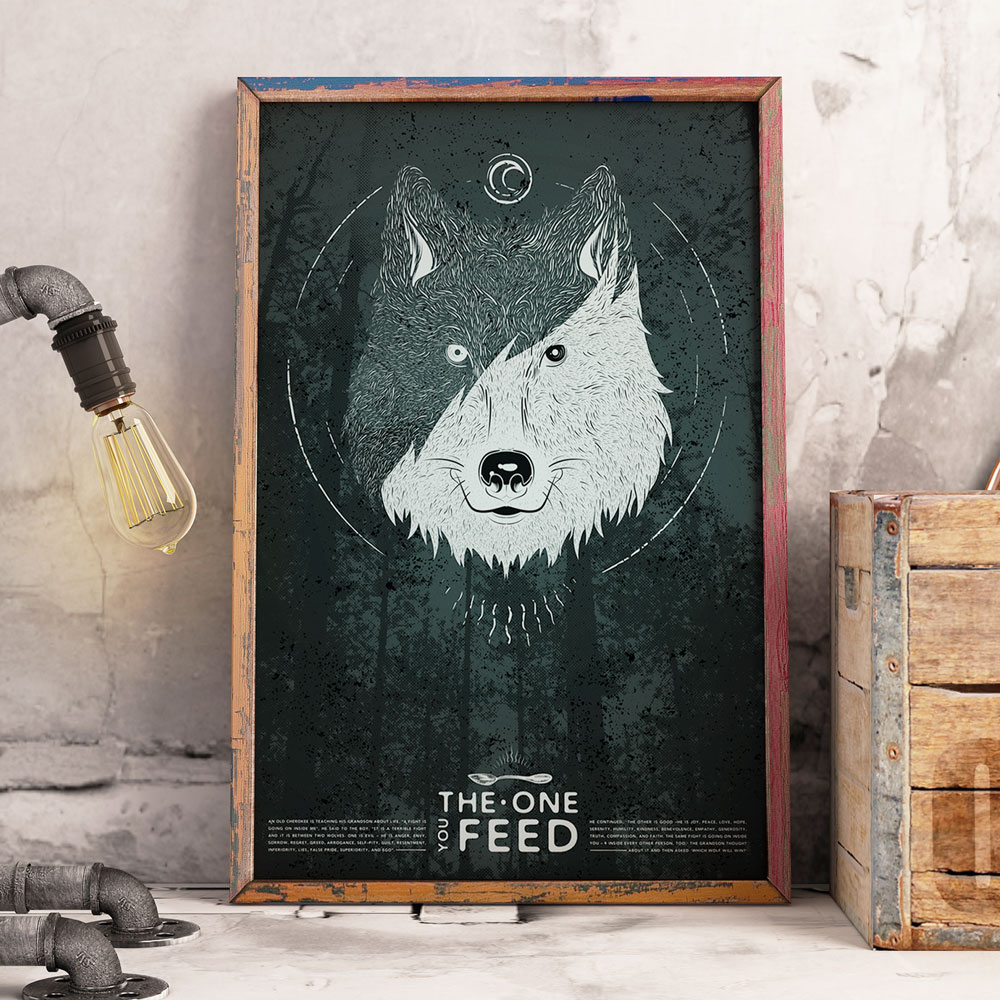 Poster Ilustrativo dos lobos